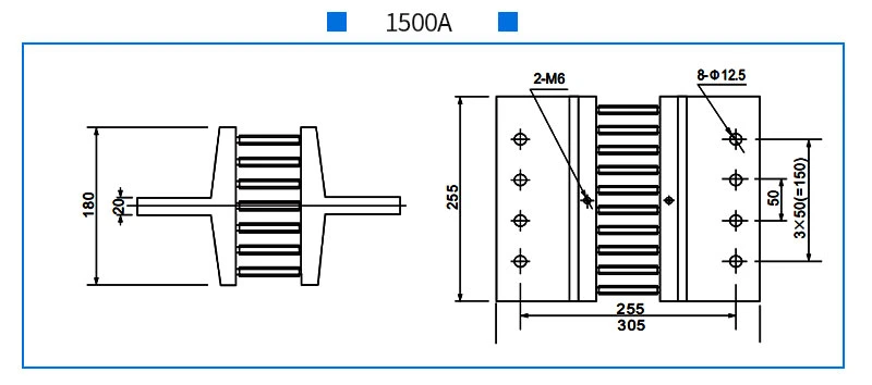 High Accuracy FL-27 1500A DC Ammeter Manganin Shunt