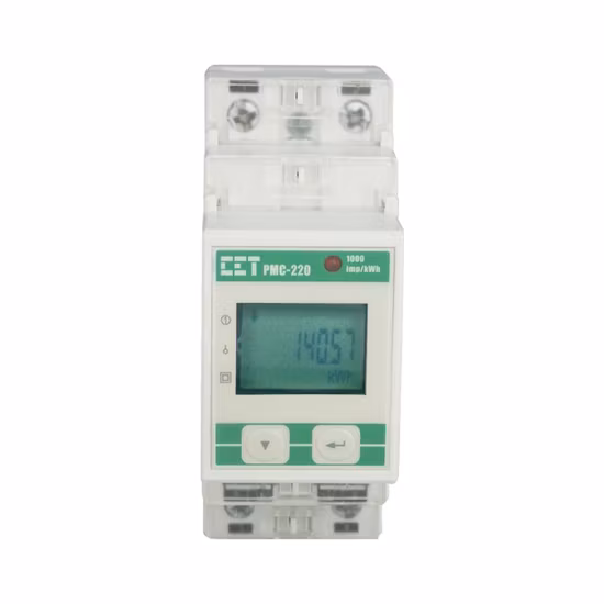 PMC-220 DIN 레일 클래스 0.5 현재 kWh 에너지 측정을 위한 자체 전원 63A 단상 직접 입력 다기능 미터